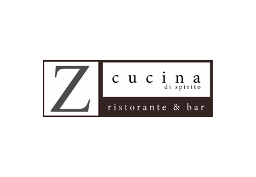 Logo for Z Cucina di Spirito ristorante & bar featuring a large letter Z next to the restaurant name.